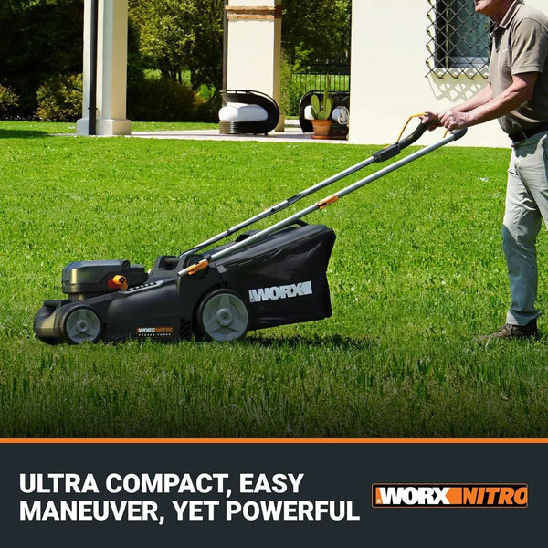 WORX Nitro 40V 16″ Cordless Lawn Mowers w/Brushless Motor 2.0 & Intellicut.