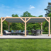 Yardistry 10×20 ft Natural Cedar Wooden Louvered Pergola