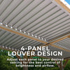 Yardistry 10×20 ft Natural Cedar Wooden Louvered Pergola
