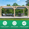 Yardistry 10×20 ft Natural Cedar Wooden Louvered Pergola