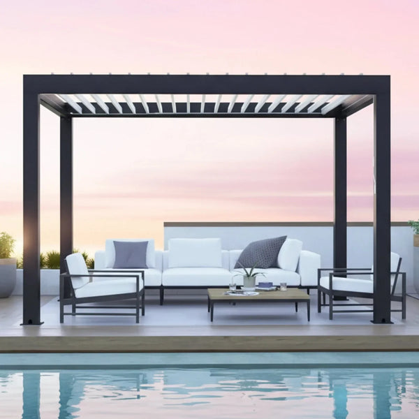 Yardistry Aluminum Louvered Pergola 12×12 ft