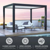 Yardistry Aluminum Louvered Pergola 12×12 ft