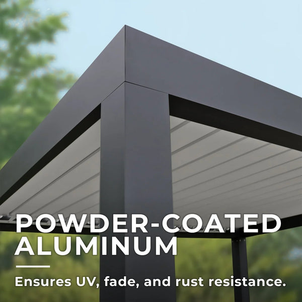 Yardistry Aluminum Louvered Pergola 12×12 ft