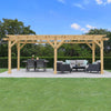 Yardistry Meridian Pergola Natural Cedar 10 ft×22 ft