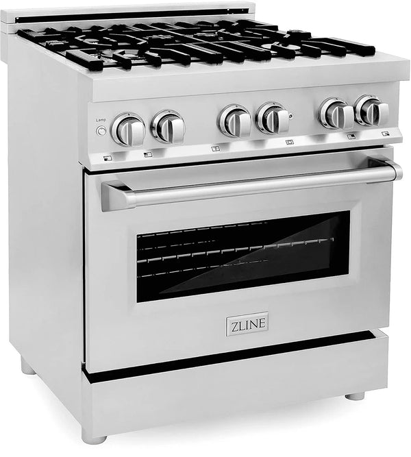 ZLINE 30-Inch Legacy Dual Fuel Range with Gas Cooktop & Electric Convection Oven, Stainless Steel (RA30)