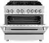 ZLINE 36 in. 4.6 cu. ft. Legacy Dual Fuel Range with 6 Burner Gas Cooktop and Electric Convection Oven in Stainless Steel (RA36)