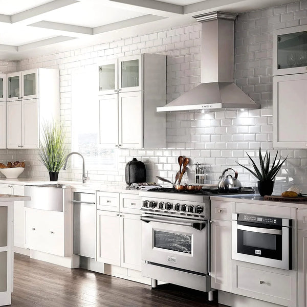 ZLINE 36 in. 4.6 cu. ft. Legacy Dual Fuel Range with 6 Burner Gas Cooktop and Electric Convection Oven in Stainless Steel (RA36)