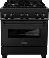 ZLINE Legacy 30-inch 4.0 Cu. Ft. Dual Fuel Range with Brass Burners, Black Stainless Steel (RAB-BR-30)