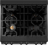 ZLINE Legacy 30-inch 4.0 Cu. Ft. Dual Fuel Range with Brass Burners, Black Stainless Steel (RAB-BR-30)