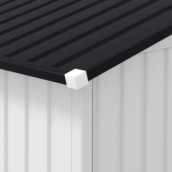 Outsunny Outdoor Storage Shed White 11′ x 13′ Galvanized Steel
