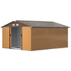 Outsunny Outdoor Storage Shed Yellow 11′ x 13′ Galvanized Steel