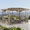 Yardistry Structures 10×14 Madison Cedar Pergola Timber Gray