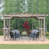 Yardistry Structures 10×14 Madison Cedar Pergola Timber Gray