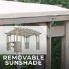 Yardistry Structures 10×14 Madison Cedar Pergola Timber Gray