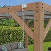 Yardistry Structures 13 x 11 ft Cedar Louvered Roof Pergola