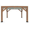 Yardistry Structures 13 x 11 ft Cedar Louvered Roof Pergola