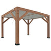 Yardistry Structures 13 x 11 ft Cedar Louvered Roof Pergola