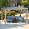 YardistryStructures 10 x 12 Ft Cedar Wood Louvered Pergola, Natural Cedar