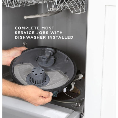 GE24 in. White Front Control Built-In Tall Tub Dishwasher with 60dBA, ENERGY STAR