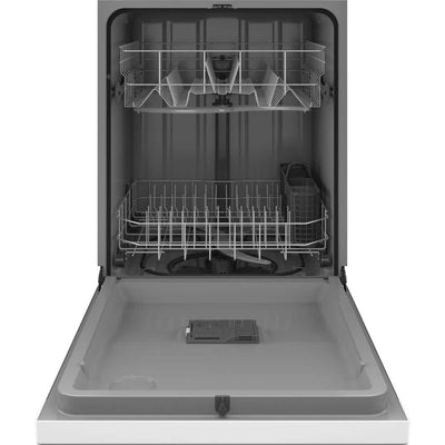 GE24 in. White Front Control Built-In Tall Tub Dishwasher with 60dBA, ENERGY STAR