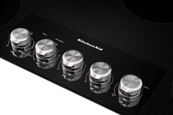 KitchenAid 36″ Electric Cooktops with 5 Elements and Knob Controls